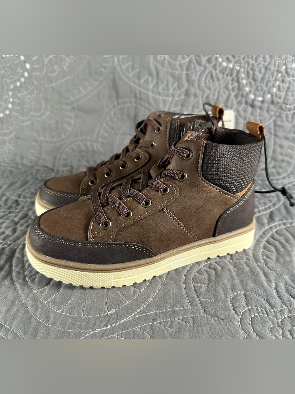 Thereabouts Toddler Boys Chocolate Asher Flat Heel Boots NWT Size Toddler 11